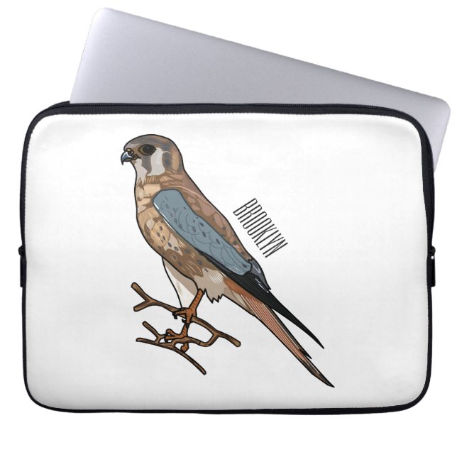 Housse Pour Ordinateur Portable dessin animé d'oiseau-kestrel américain (Devant)