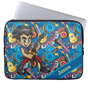 Housse Pour Ordinateur Portable Dessin animé musical personnalisé