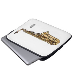 Housse Pour Ordinateur Portable dessin animé saxophone