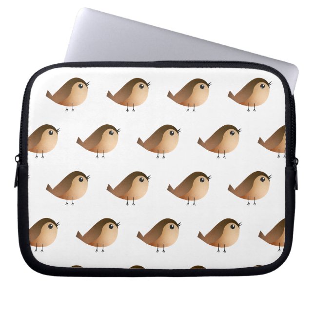 Housse Pour Ordinateur Portable Dessin d'Oiseau de Bruant (Devant)