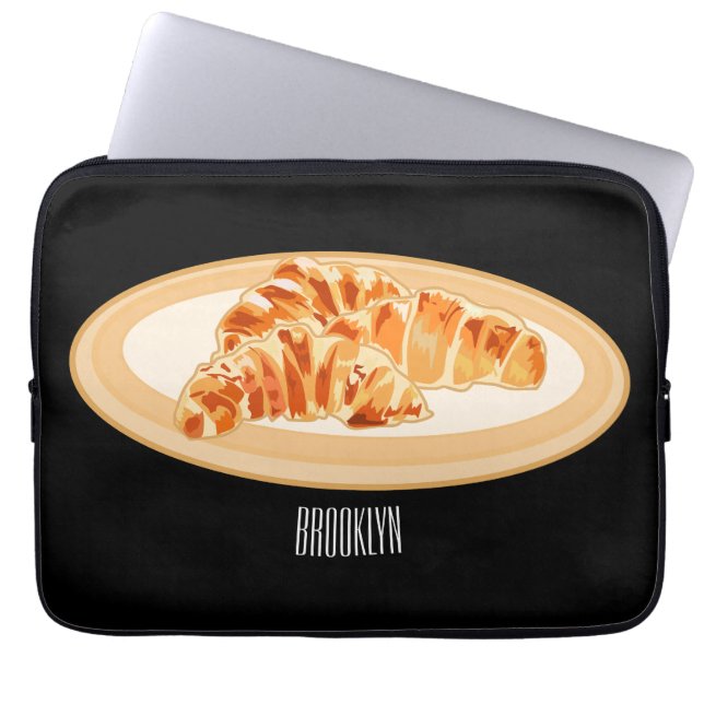 Housse Pour Ordinateur Portable Dessin du Croissant (Devant)