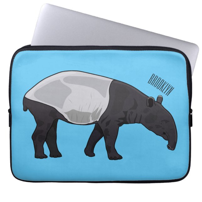 Housse Pour Ordinateur Portable Dessin sur Tapir (Devant)