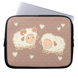 Housse Pour Ordinateur Portable Deux mignonnes petites brebis crampon Ewe sur Brow