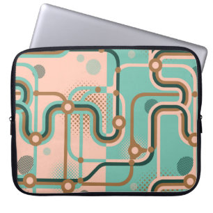 Housse Pour Ordinateur Portable Deux motifs sans couture dans des couleurs différe