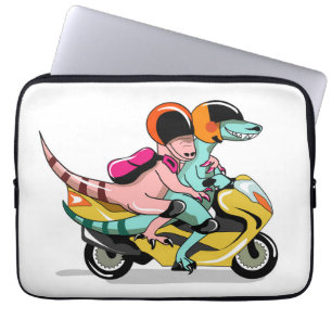 Housse Pour Ordinateur Portable Deux Rapporteurs De Dessins De Cartoon Montent Sur
