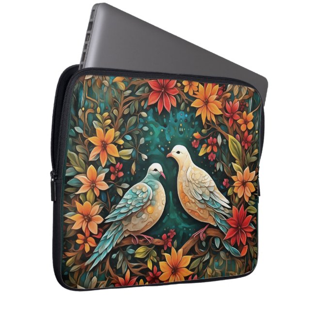 Housse Pour Ordinateur Portable Deux tourterelles (Devant droit)