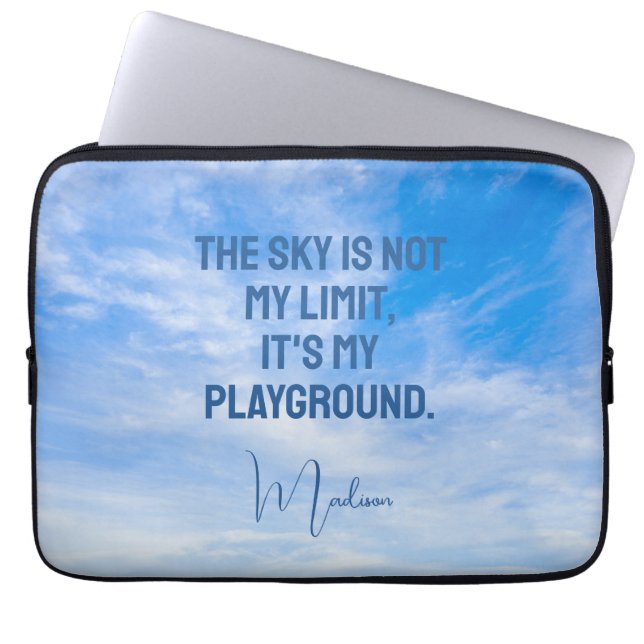 Housse Pour Ordinateur Portable Devis Sky de nom personnalisé (Devant)