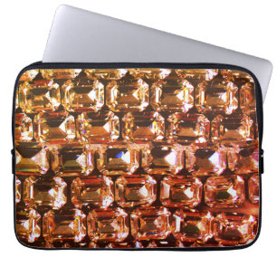 Housse Pour Ordinateur Portable Diamants jaunes, diamants oranges, pierres gemmes