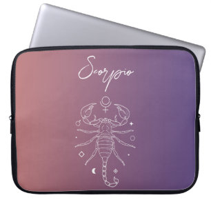 Housse Pour Ordinateur Portable Diamètre du signe étoile du zodiaque du scorpio