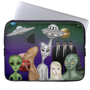 Housse Pour Ordinateur Portable Différentes espèces Aliens, OVNI, Planètes