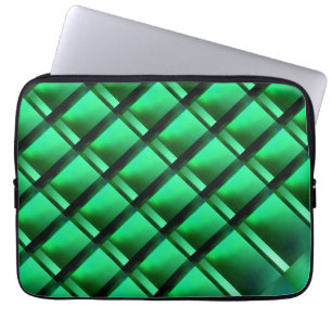 Housse Pour Ordinateur Portable Différents verts, formes avec illusion lumineuse