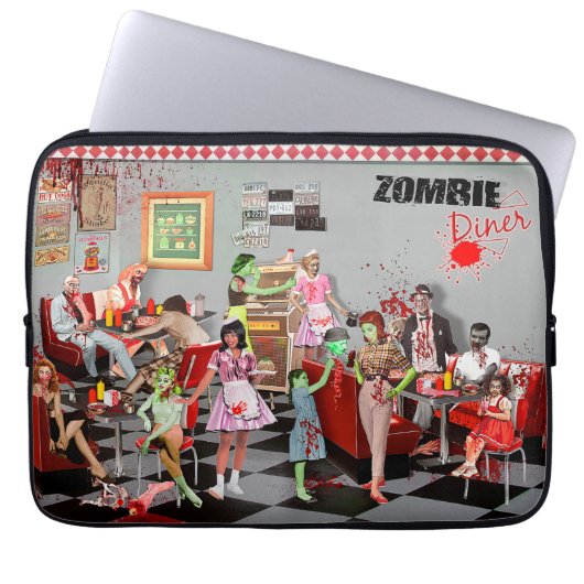 Housse Pour Ordinateur Portable Diner de Zombie (Devant)