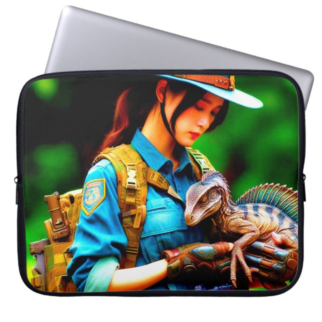 Housse Pour Ordinateur Portable Dinosaure (Devant)