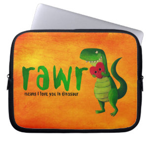 Housse Pour Ordinateur Portable Dinosaure romantique de RAWR T-rex