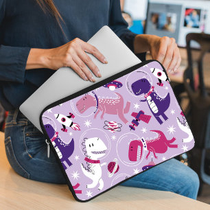 Housse Pour Ordinateur Portable Dinosaures de l'espace, Dinosaures mignons, Étoile