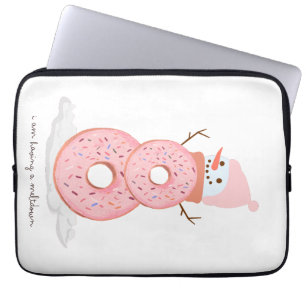 Housse Pour Ordinateur Portable donut bonhomme de neige