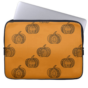 Housse Pour Ordinateur Portable Doodles d'Halloween boho mandala citrouilles Autom
