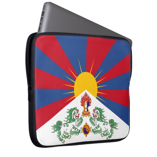 Housse Pour Ordinateur Portable Dossier téléphonique du drapeau du Tibet (Devant droit)