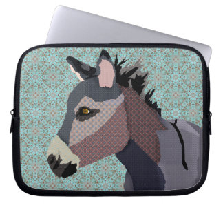 Housse Pour Ordinateur Portable Douille bleue d'ordinateur de l'âne du gris