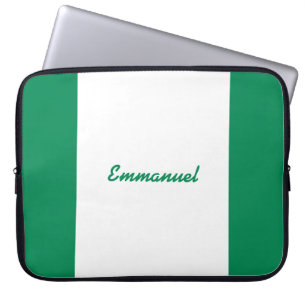 Housse Pour Ordinateur Portable Douille de drapeau du Nigéria