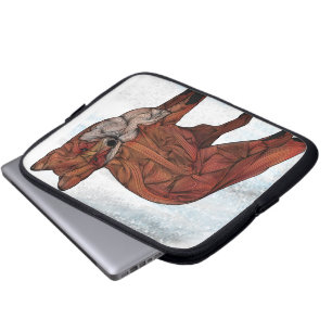 Housse Pour Ordinateur Portable Douille électronique de renard rouge