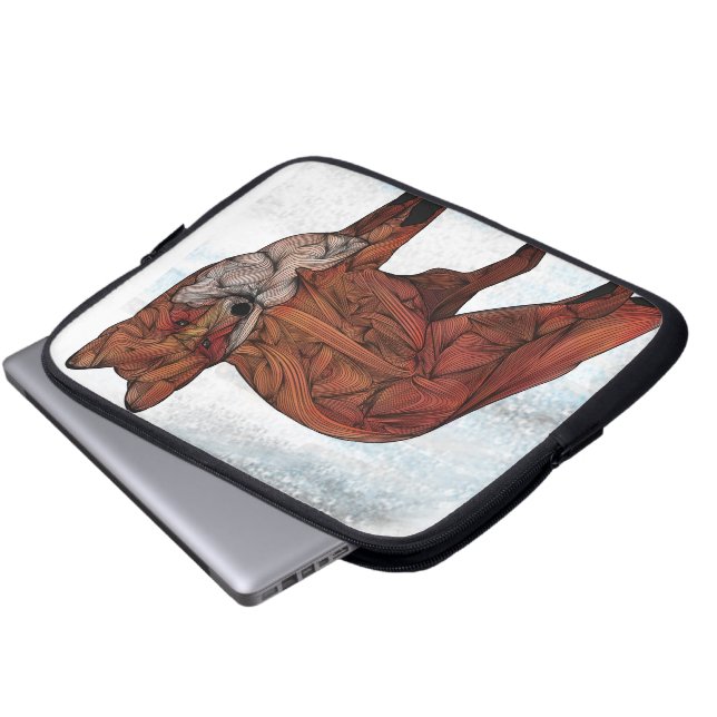 Housse Pour Ordinateur Portable Douille électronique de renard rouge (Devant bas)