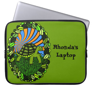 Housse Pour Ordinateur Portable Douille heureuse d'ordinateur portable de tortue