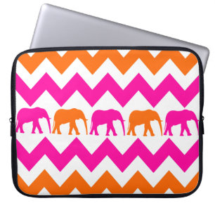 Housse Pour Ordinateur Portable Douille orange d'ordinateur portable de Chevron