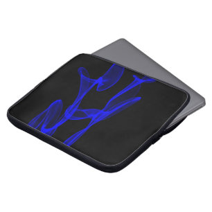 Housse Pour Ordinateur Portable Douilles noires et bleues ABSTRAITES d'ordinateur