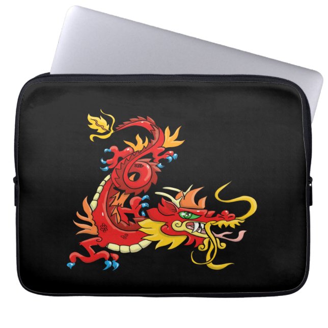 Housse Pour Ordinateur Portable Dragon oriental impressionnant (Devant)