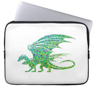 Housse Pour Ordinateur Portable Dragon vert de mosaïque Extraordinaire