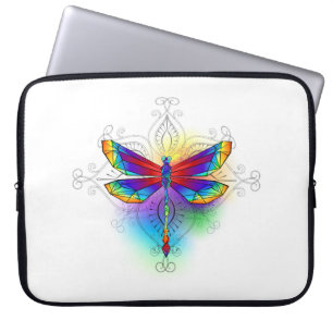 Housse Pour Ordinateur Portable Dragonfly en arc-en-ciel