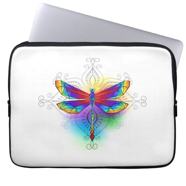 Housse Pour Ordinateur Portable Dragonfly en arc-en-ciel (Devant)