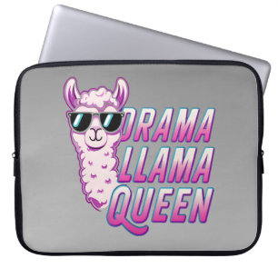 Housse Pour Ordinateur Portable Drama Llama Queen Cute Llama Avec Lunettes De Sole