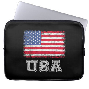 Housse Pour Ordinateur Portable Drapeau Américain Patriotique Pour Hommes Femmes E