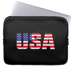 Housse Pour Ordinateur Portable Drapeau Américain Patriotique Pour Hommes Femmes E
