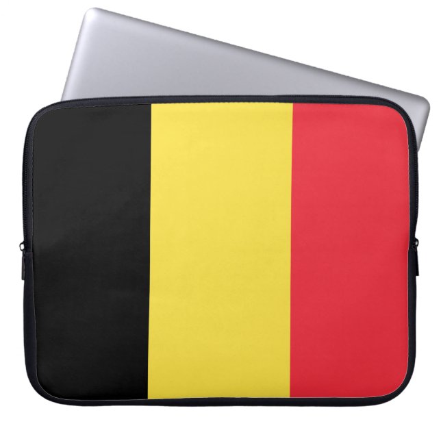 Housse Pour Ordinateur Portable Drapeau belge (Devant)