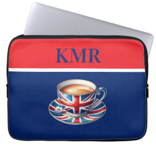 Housse Pour Ordinateur Portable Drapeau britannique sur l'anglais Teacup