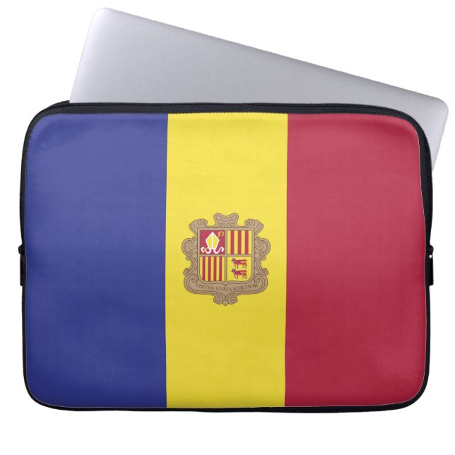 Housse Pour Ordinateur Portable drapeau d'Andorre (Devant)