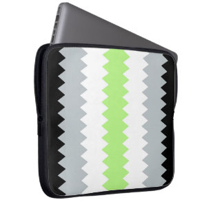 Housse Pour Ordinateur Portable Drapeau de fierté Agender Abstrait Groovy Boho Zig