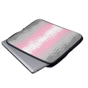 Housse Pour Ordinateur Portable Drapeau de fierté demifille abstrait granuleux bru