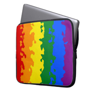 Housse Pour Ordinateur Portable Drapeau de fierté gay arc-en-ciel mosaïque abstrai