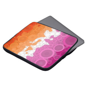 Housse Pour Ordinateur Portable Drapeau de fierté lesbienne abstrait    