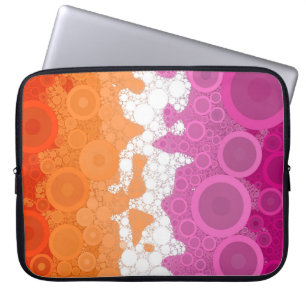 Housse Pour Ordinateur Portable Drapeau de fierté lesbienne abstrait groovy bohème