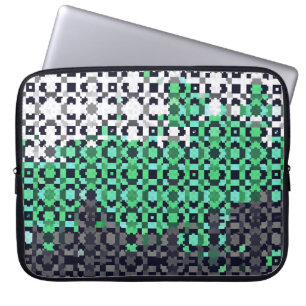 Housse Pour Ordinateur Portable Drapeau de fierté Neutrois Abstrait Pixelisé Tripa
