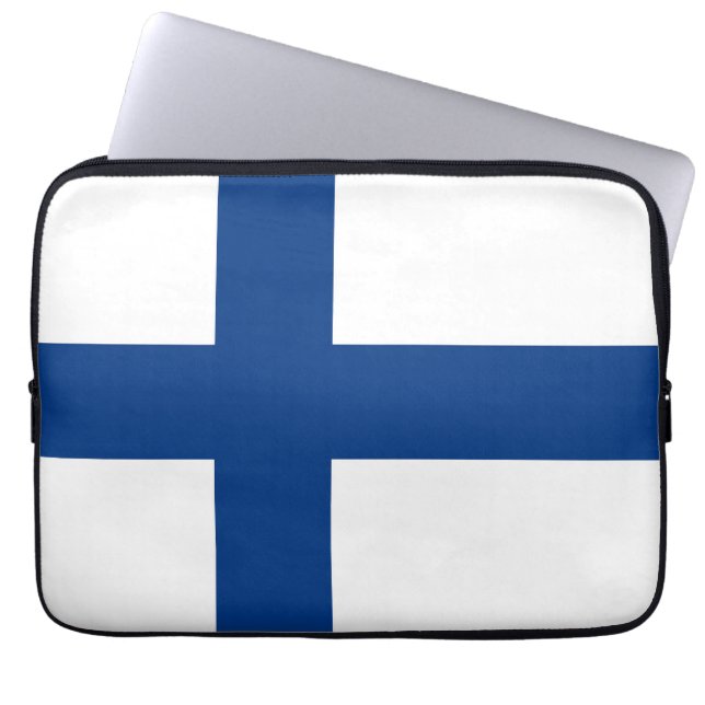 Housse Pour Ordinateur Portable Drapeau de Finlande (Devant)