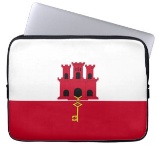 Housse Pour Ordinateur Portable Drapeau de Gibraltar