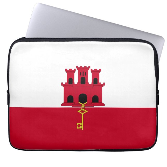 Housse Pour Ordinateur Portable Drapeau de Gibraltar (Devant)