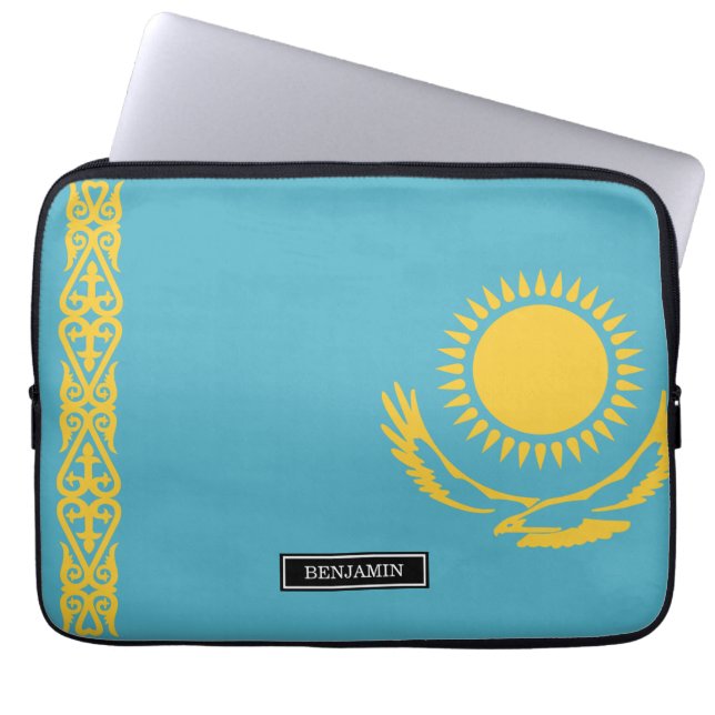 Housse Pour Ordinateur Portable Drapeau de Kazakhstan (Devant)