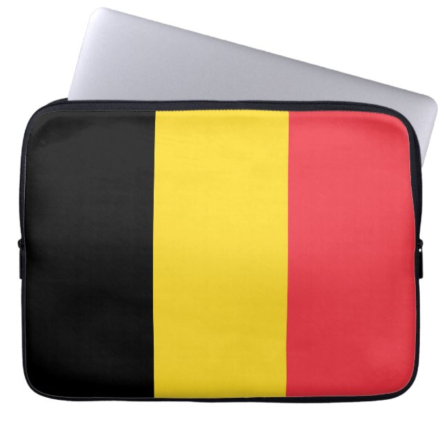 Housse Pour Ordinateur Portable Drapeau de la Belgique (Devant)